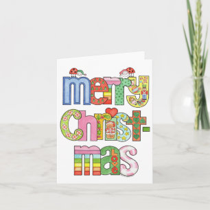 Prettig kerstfeest Lieveheersbeestje Brieven Kaart