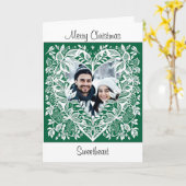 Prettig kerstfeest lieverd | kerstfoto kaart (Gele Bloem)