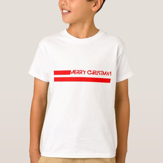 PRETTIG KERSTFEEST LIJNEN T-SHIRT (Voorkant)
