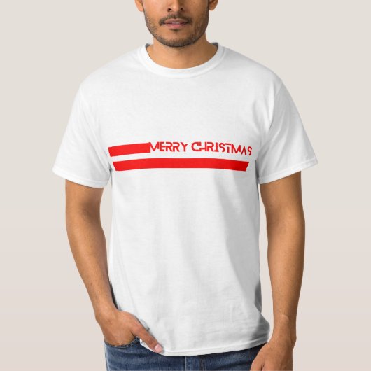 PRETTIG KERSTFEEST LIJNEN T-SHIRT (Voorkant)