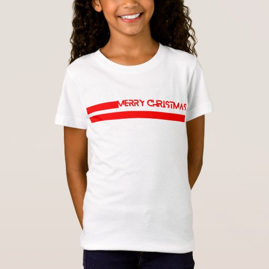PRETTIG KERSTFEEST LIJNEN T-SHIRT (Voorkant)