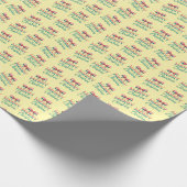 Prettig kerstfeest lint inpakpapier (Hoek)