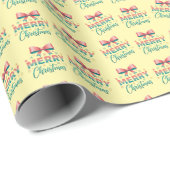Prettig kerstfeest lint inpakpapier (Rol Hoek)