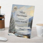 Prettig kerstfeest Logo Open Huis Reclamebord Met Voetstuk (Insitu)