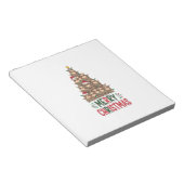 Prettig kerstfeest luiaard boom notitieblok (Schuin)