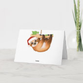 Prettig kerstfeest luiaard feestdagen kaart (Achterkant)