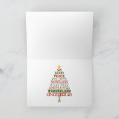 Prettig kerstfeest luiaard feestdagen kaart (Binnen)
