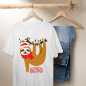 Prettig kerstfeest luiaard knuffel Holiday dier Tri-Blend Shirt