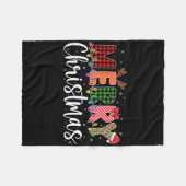 Prettig kerstfeest Luipaard Buffalo Rode Plaid Voo Fleece Deken (Voorkant (Horizontaal))