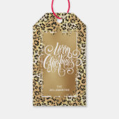 Prettig kerstfeest Luipaard Cadeaulabel (Voorkant)