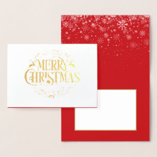 Prettig kerstfeest Luxe Goud Folie Kaarten