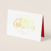 Prettig kerstfeest Luxe Goud Folie Kaarten (Voorkant)