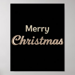 Prettig kerstfeest Luxe typografie poster 01