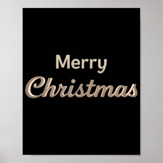 Prettig kerstfeest Luxe typografie poster 01