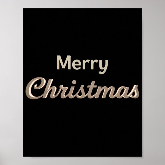 Prettig kerstfeest Luxe typografie poster 01 (Voorkant)