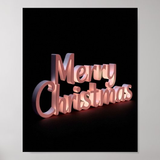 Prettig kerstfeest Luxe typografie poster papier 2 (Voorkant)