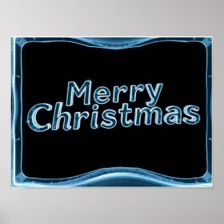Prettig kerstfeest Luxe typografie poster papier H