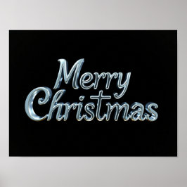 Prettig kerstfeest Luxe typografie poster papier H