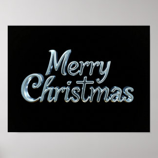 Prettig kerstfeest Luxe typografie poster papier H