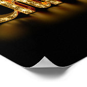 Prettig kerstfeest Luxe typografie poster papier H (Hoek)