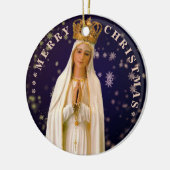 Prettig kerstfeest | Maagd Maria | Keramische kers Keramisch Ornament (Links)