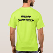 Prettig kerstfeest Magie-T-shirt Groen Knappe Supe T-shirt (Achterkant)