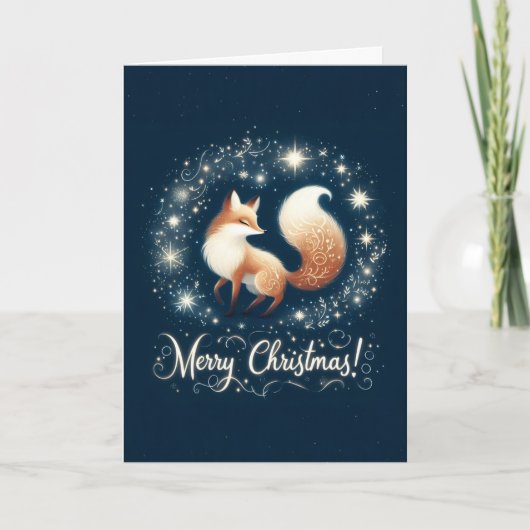 Prettig kerstfeest - Magische Vos Kaart (Voorkant)