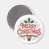 Prettig kerstfeest magneet (Voorkant / Achterkant)