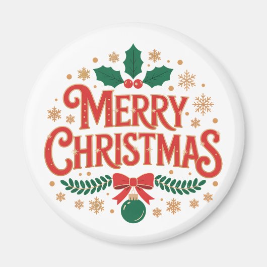 Prettig kerstfeest magneet (Voorkant)
