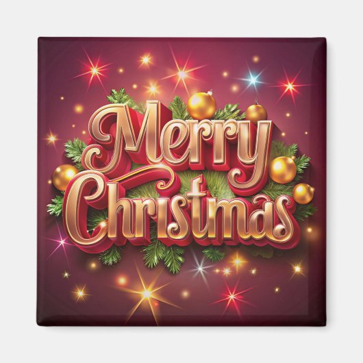 PRETTIG KERSTFEEST MAGNEET (Voorkant)