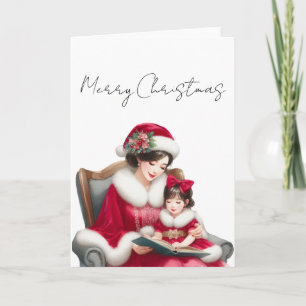 Prettig kerstfeest Mama en Dochter Kaart