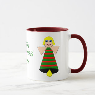 Prettig kerstfeest mama persoonlijke engel mok