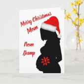 Prettig kerstfeest mama van bump kaart (Gele Bloem)