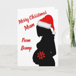 Prettig kerstfeest mama van bump kaart
