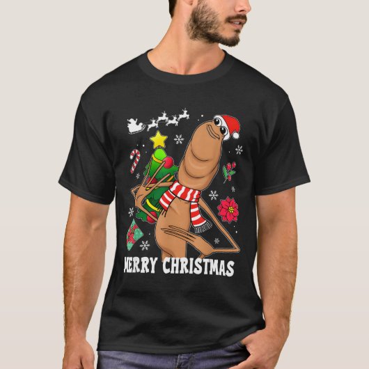 Prettig kerstfeest Marcus De Worm Grappig Ontspoor T-shirt (Voorkant)