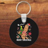 Prettig kerstfeest Marcus The Worm Grappig Ontspoo Sleutelhanger (Voorkant)