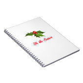 Prettig kerstfeest maretak notitieboek (Rechterzijde)