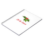 Prettig kerstfeest maretak notitieboek (Linkerzijde)