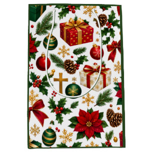 Prettig kerstfeest medium cadeauzakje