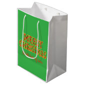 Prettig kerstfeest medium cadeauzakje (Voorkant Gekanteld)