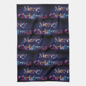 Prettig Kerstfeest Meerkleurig Modern Mooie Theedoek (Verticaal)