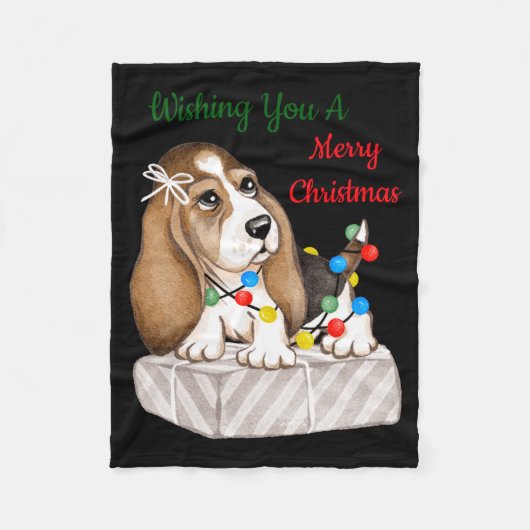 Prettig kerstfeest meisjes fleece deken (Voorkant)