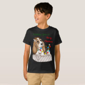 Prettig kerstfeest meisjes t-shirt (Voorkant volledig)