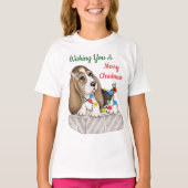 Prettig kerstfeest meisjes t-shirt (Voorkant)