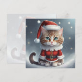 Prettig kerstfeest ~ Meow ^-^  Bedankkaart (Voorkant / Achterkant)