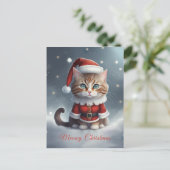 Prettig kerstfeest ~ Meow ^-^ Briefkaart (Staand voorkant)