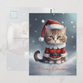 Prettig kerstfeest ~ Meow ^-^ Briefkaart (Voorkant / Achterkant)