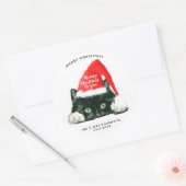 prettig kerstfeest meowy kerst kat sticker (Envelop)