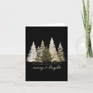 Prettig Kerstfeest Merry And Bright Kerstboom Vrou Kaart