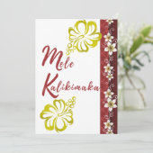 Prettig Kerstfeest met Aloha Shirt-rand Feestdagenkaart (Staand voorkant)